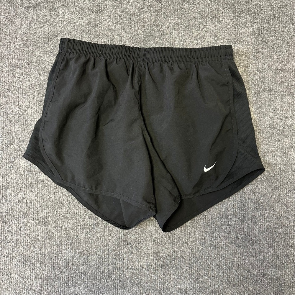 Nike Shorts Womens Size L Black Dri-Fit Running Athletic Mesh Standard Fit